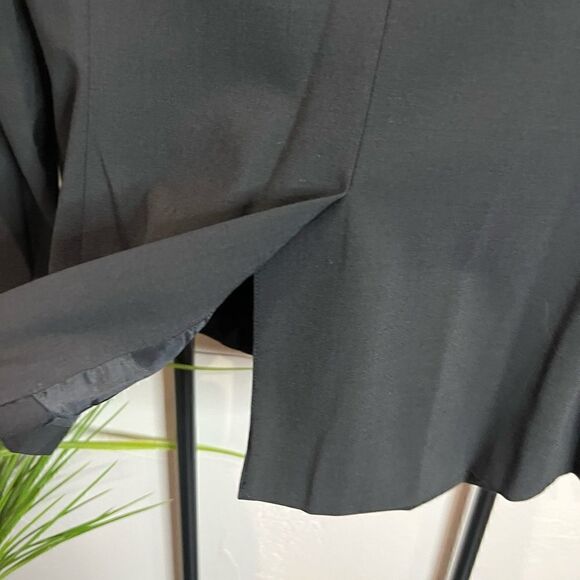 Anne Klein blazer wool blend black size 8 petite - Picture 6 of 11